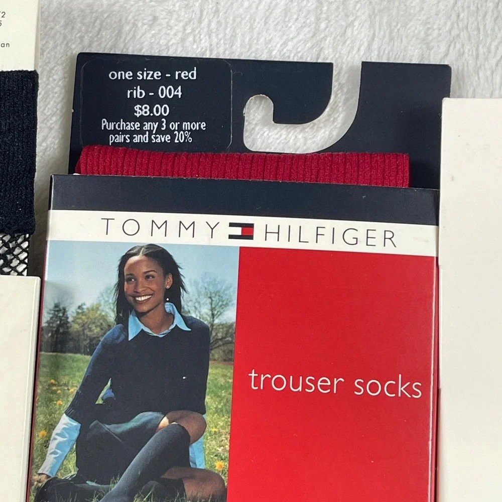 4pk Designer Knee High Trouser Socks Calvin Klein Tommy Hilfiger DKNY Anne Klein